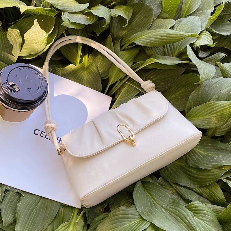 法式小众白色包包女2025新款夏季百搭高级感爆款单肩包腋下斜挎包