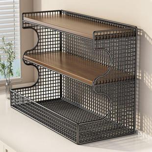 零食架子置物架客厅高颜值家用分层餐桌台面收纳盒桌面上整理水杯