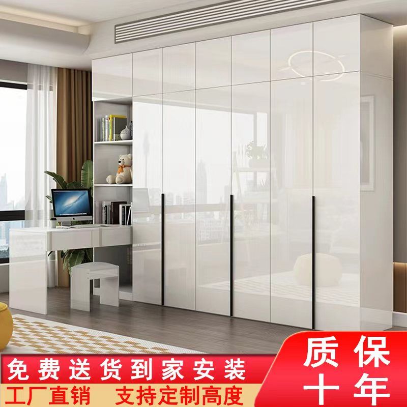 简约现代实木质大衣柜家用卧室小户型储物柜衣橱边柜转角组合新款