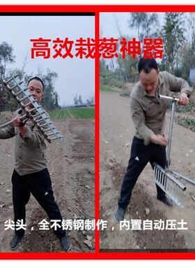 种葱神器栽葱机器栽苗器大葱叉子自动打孔工具洋葱种菜移栽移苗器