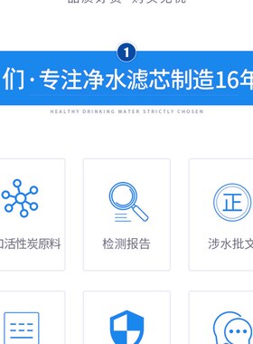安达康 金品泉 奥能净 美智源 晶达净水器滤芯10寸全套RO反渗透机