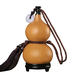 小酒葫芦摆件酒壶随身葫芦水杯装酒水瓶文玩开口挂件天然蜂蜡水壶