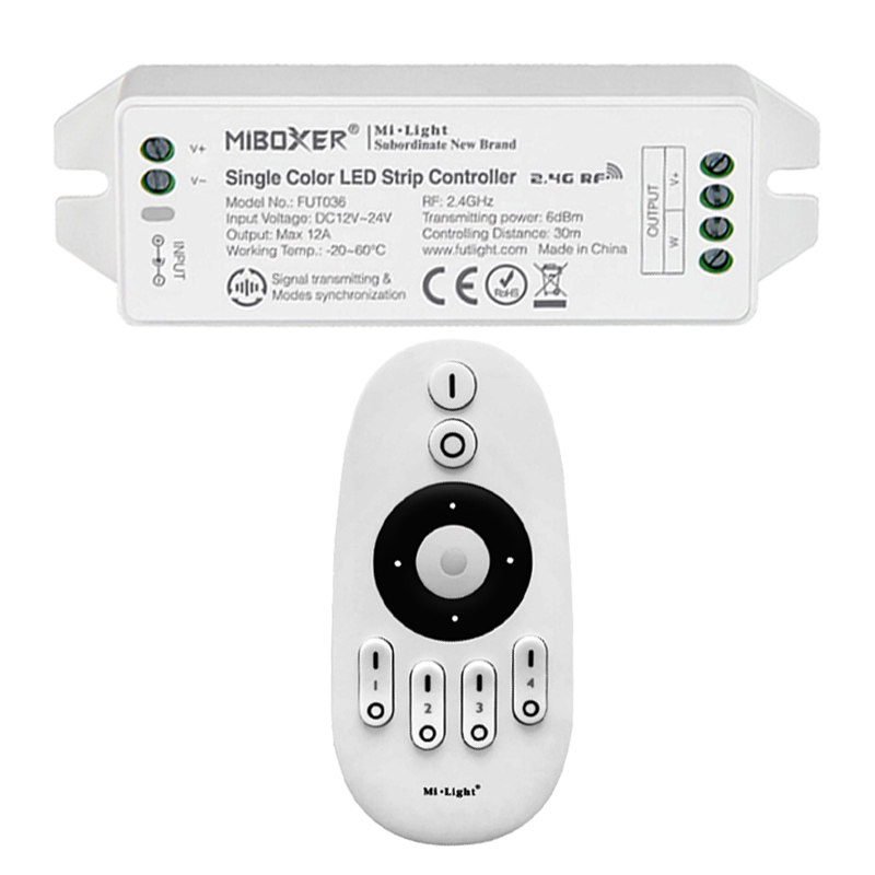 led无线遥控调光控制器单色灯带无极调光开关分路一对多