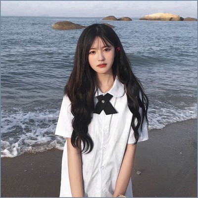 jk白衬衫女春秋泰国百搭娃娃领短袖学院风学生制服上衣长袖衬衣潮