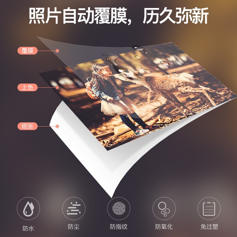 汉印照片打印机 CP4000L家用小型手机相片洗照片彩色便携式冲印机
