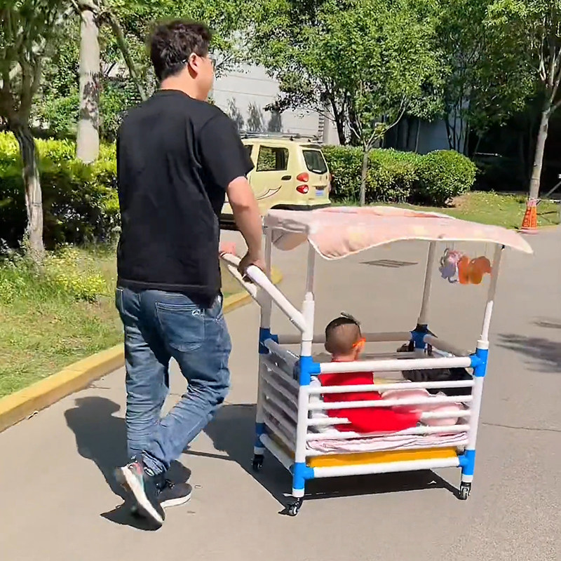 PVC管创意小推车搬运车小拉车拉货托车家用买菜购物取快递板车,鲜花速递/花卉仿真/绿植园艺,花架,淘宝优惠券,粉丝福利购,淘宝优惠卷