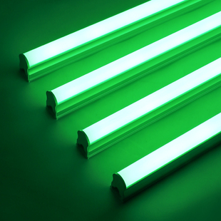 绿色led灯管 绿光线条灯条吊顶灯棒日光灯荧光灯补光霓虹氛围植物