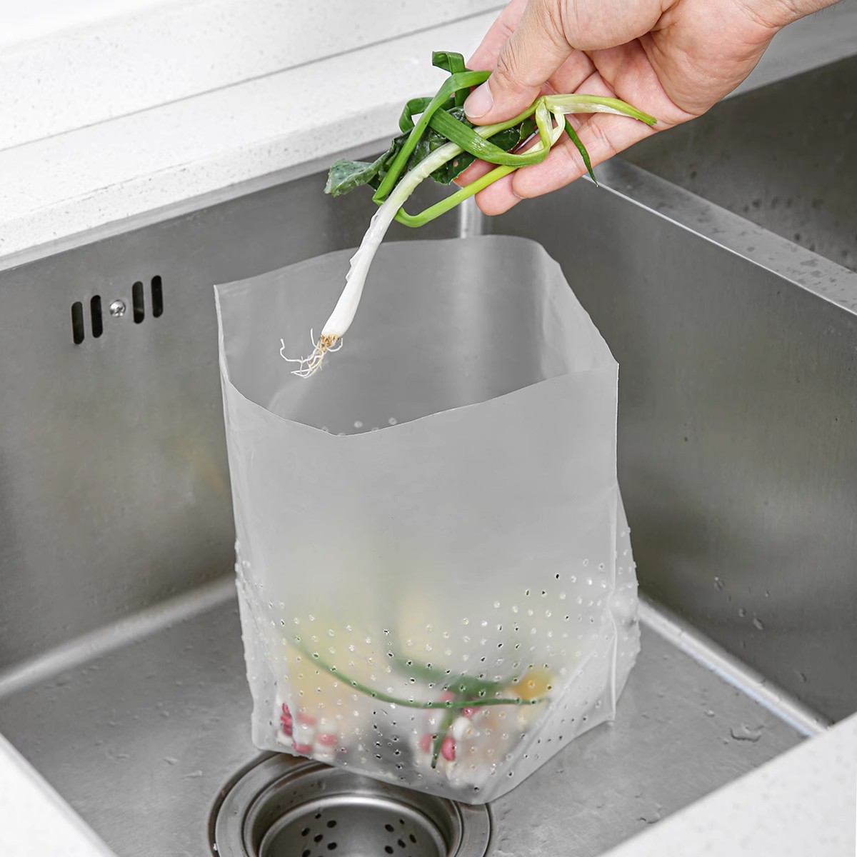 厨房垃圾袋家用加厚一次性水池过滤网厨余垃圾水槽自立式沥水袋子
