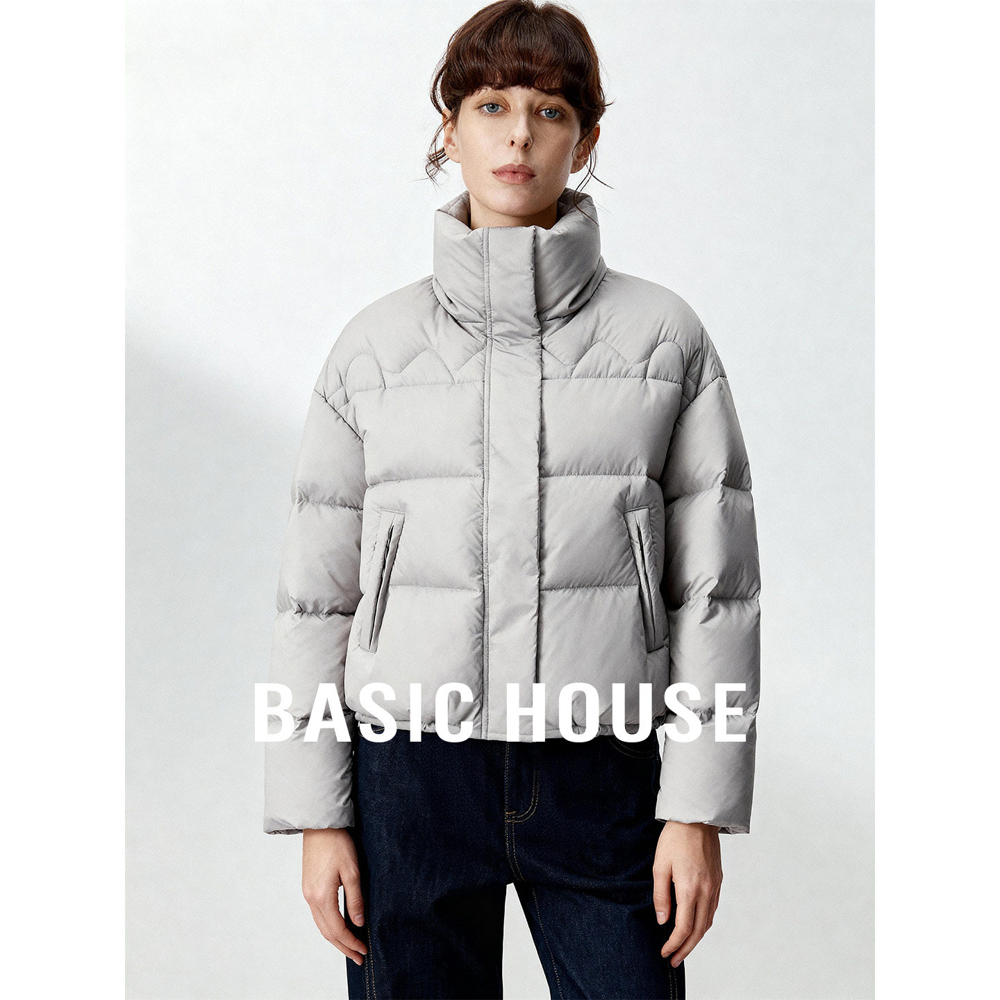 Basic House/百家好26高领纯色保暖短款羽绒服女冬季新款简约外套,女装/女士精品,羽绒服,淘宝优惠券,粉丝福利购,淘宝优惠卷