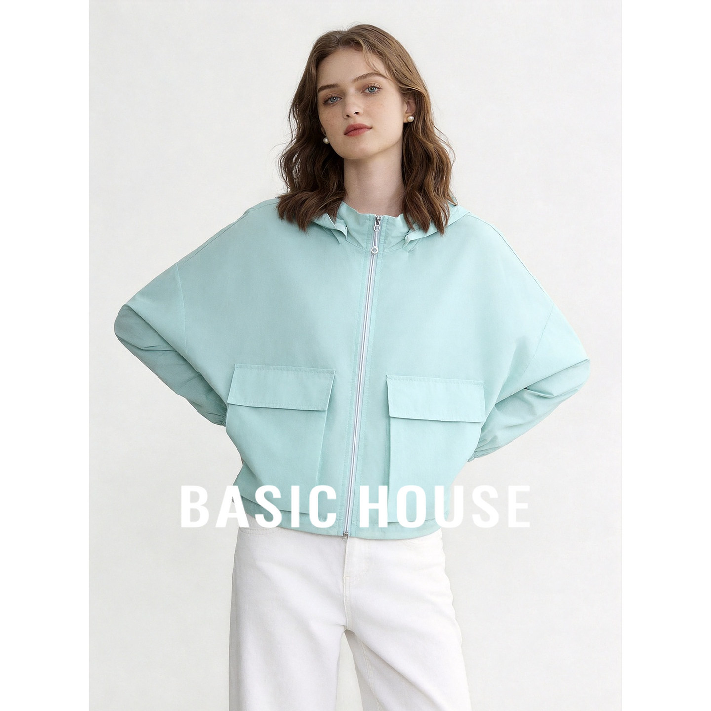 Basic House/百家好2026夏季新款清新宽松松弛感百搭防晒服外套女