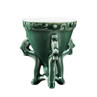 陶瓷龙诞杯耐高温家用一两白酒杯酒具中式小高脚创意小水杯中国风