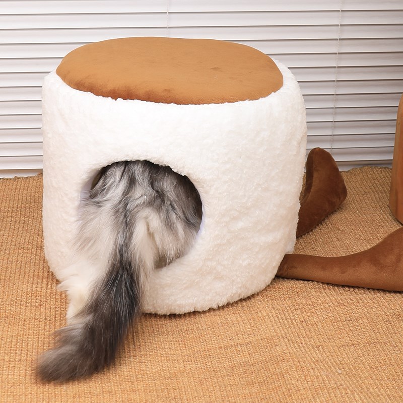 咖啡杯猫窝冬季保暖可拆洗封闭式安全感猫房子小型犬狗屋加厚狗窝