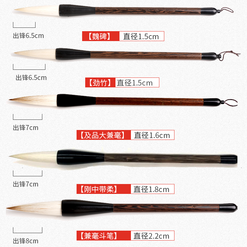 千枝秀刚中带柔书法用品大毛笔特大号大码提斗高档楷书大字对联笔
