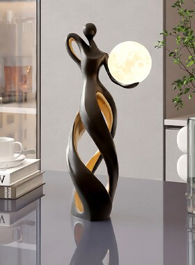 抽象人物艺术摆件小夜灯家居客厅玄关卧室床头氛围灯装饰生日礼物