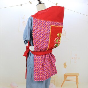 老式信宜婴儿两爪传统加长加宽背宝宝背带可前背后背式绣花绑带