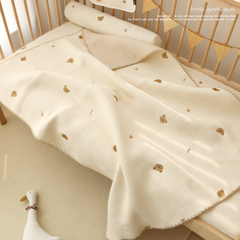 婴儿盖毯小被子春秋宝宝纯棉毯子专用薄被子a类新生儿盖被床盖单