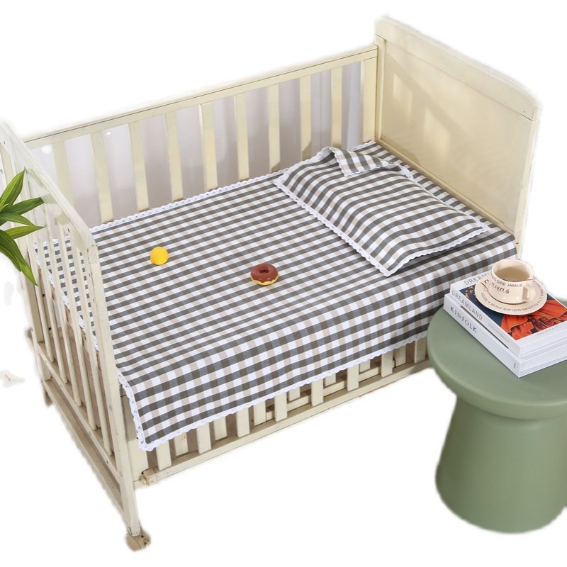 宝宝老粗布凉席床单婴儿儿童纯棉加厚精纺夏季婴儿床车幼儿园午睡