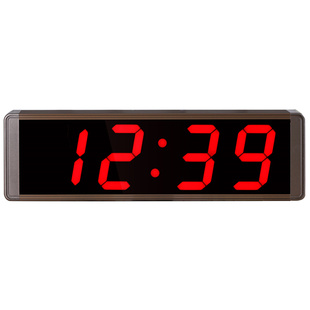 智兴数字钟特大字超静音万年历挂座钟多组闹钟铝合金LED电子钟