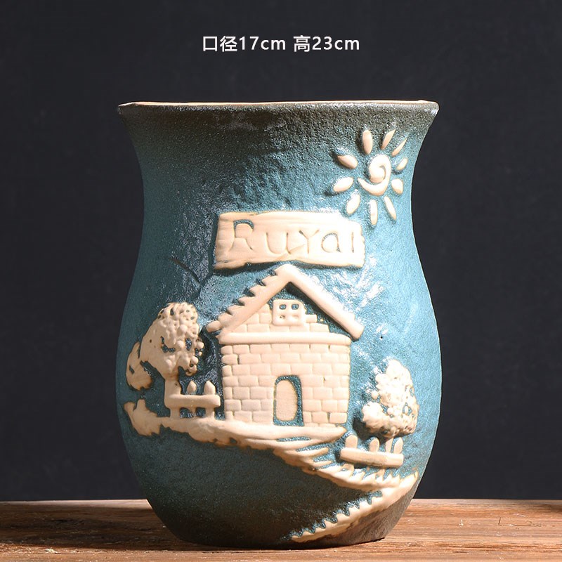 特大号肉肉老桩专用花盆大口径多肉家用悬崖桩粗陶陶土陶瓷创意盆