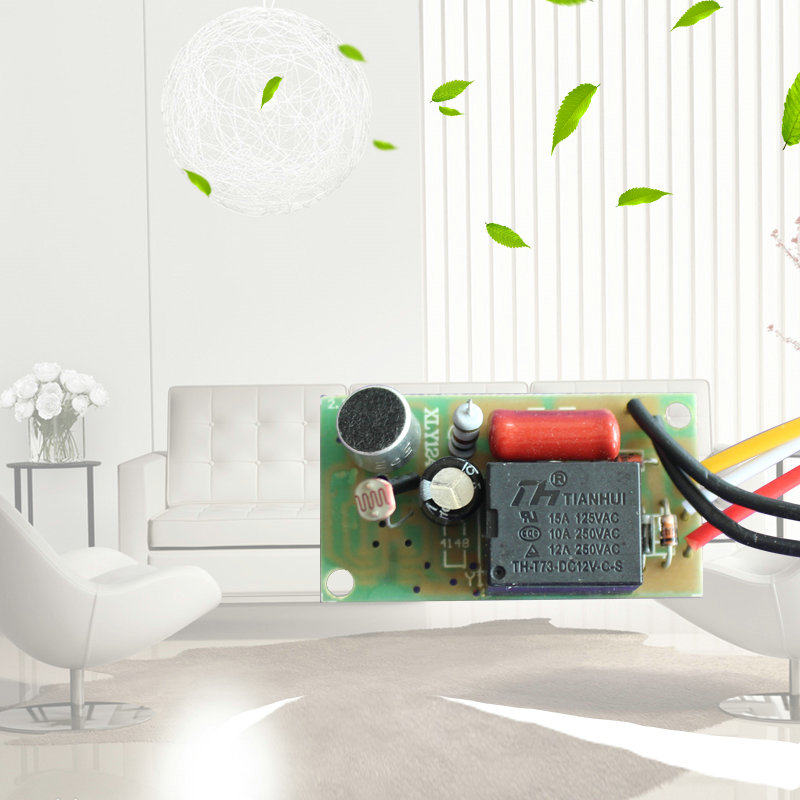 大功率内置声控器声控开关吸顶灯集成150瓦消防强启带继电器照明