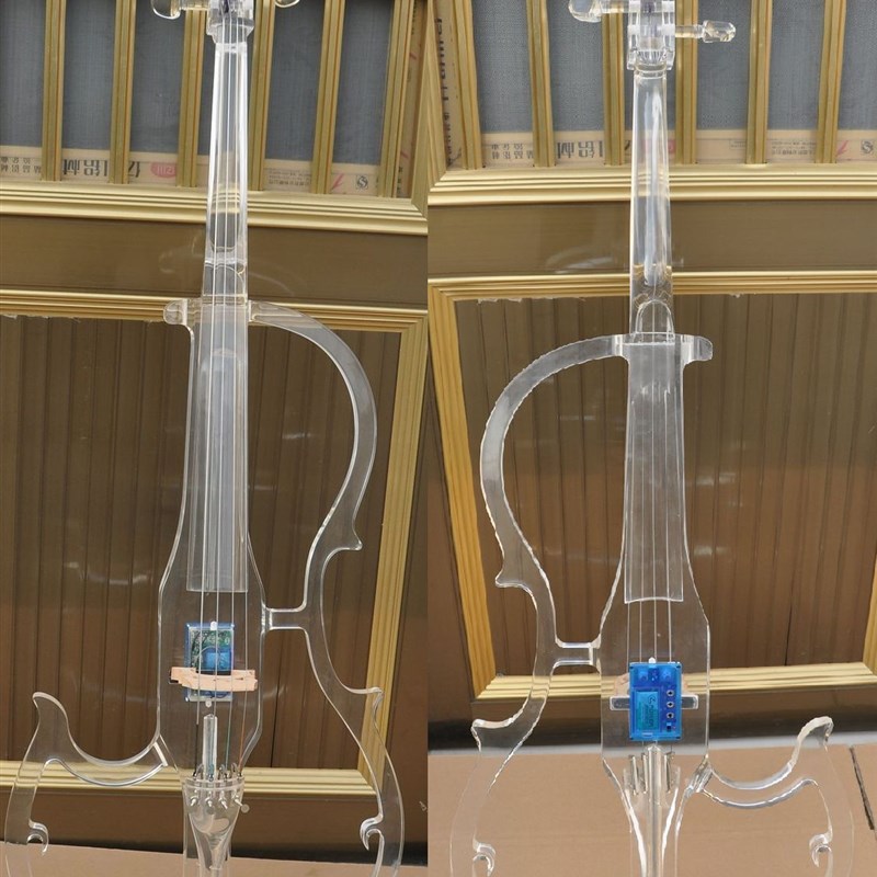 Knonus水晶电子大提琴4/4尺寸透明静音大提琴专业演奏练习