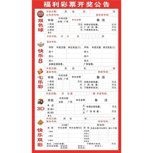 福利彩票开奖公告海报展板开奖公告中国福利彩票开奖结果墙贴墙纸