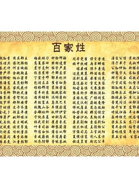 百家姓挂图千字文挂画简介全文儿童教育海报大图墙贴画挂图