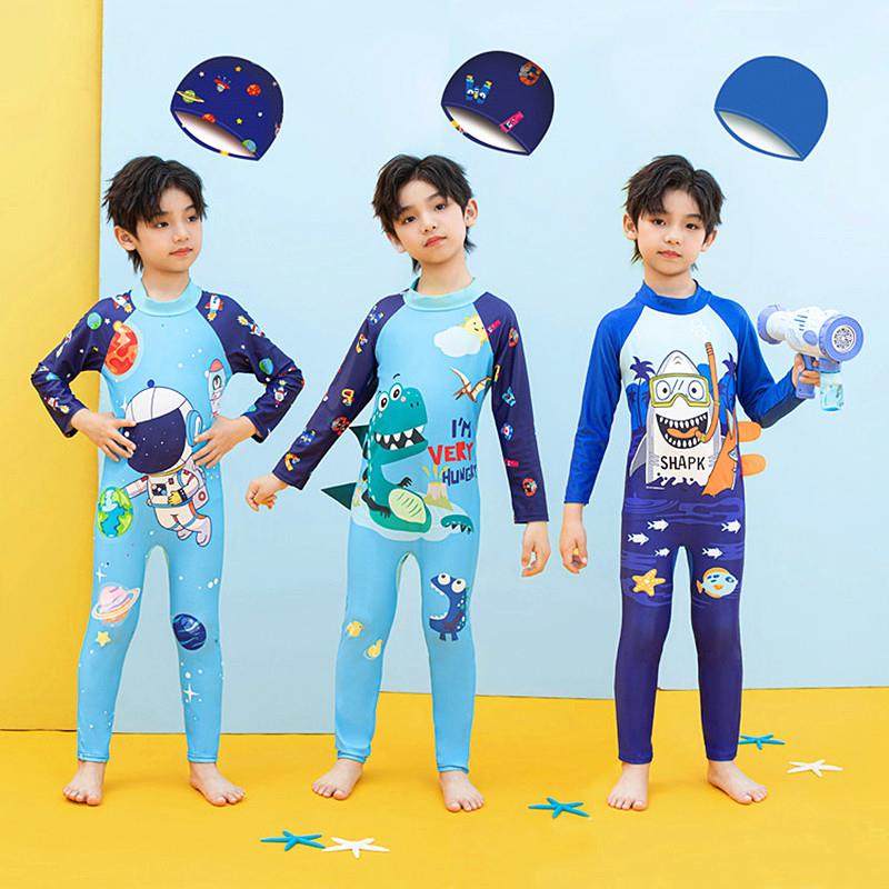 儿童游泳衣连身泳衣长袖长裤夏季防晒男童保暖潜水服中大童泳装,3C数码配件,USB多功能数码宝,淘宝优惠券,粉丝福利购,淘宝优惠卷