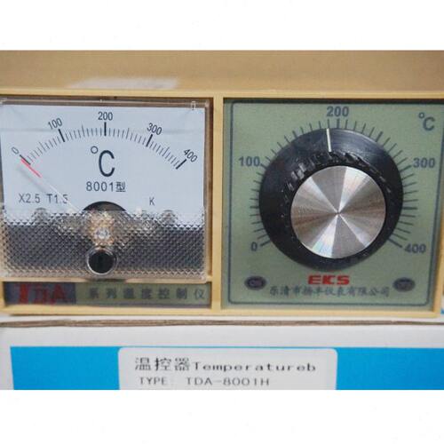 扬丰仪表 旋钮指针型温度控制表 TDA-8001H 横置款 K400度 220v