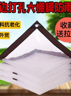 包边打孔塑料膜大棚膜透明防雨布多肉花卉保温防寒无滴膜塑料薄膜