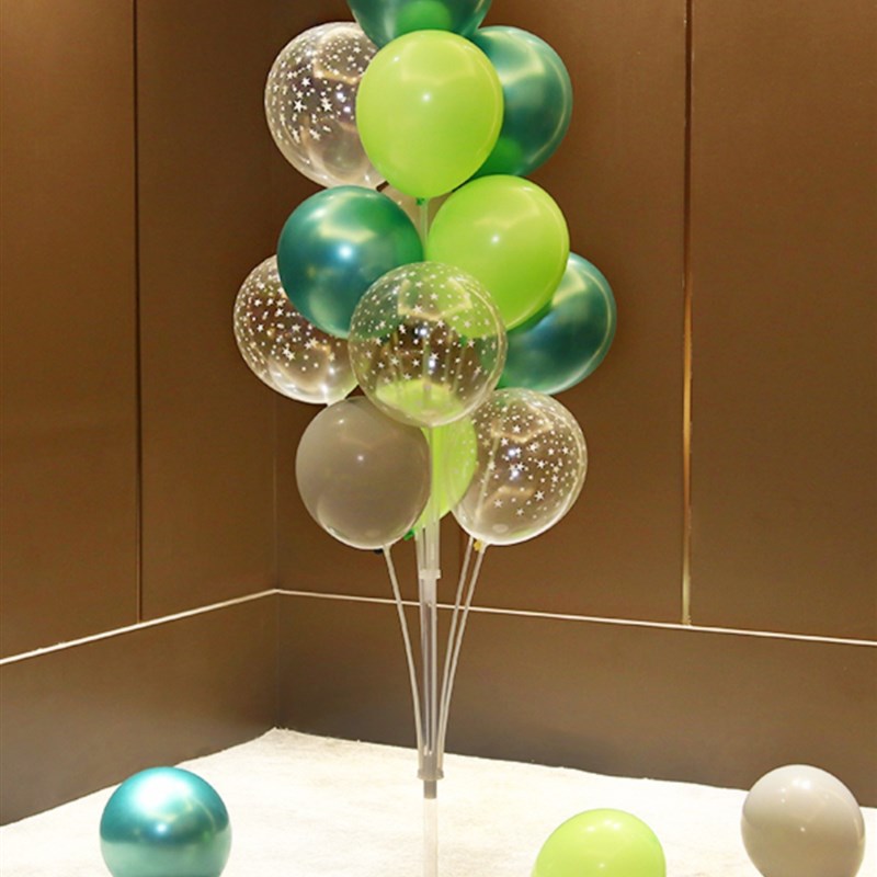 蓝色气球树地飘元旦新年儿童男孩生日宴会装饰场景布置用品桌飘