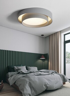 现代简约吸顶灯北欧极简大气客厅灯温馨浪漫圆形led卧室主卧灯具
