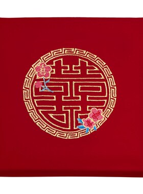 结婚跪垫敬茶坐福垫一对新婚新郎新娘磕头改口跪拜婚礼红色喜垫子