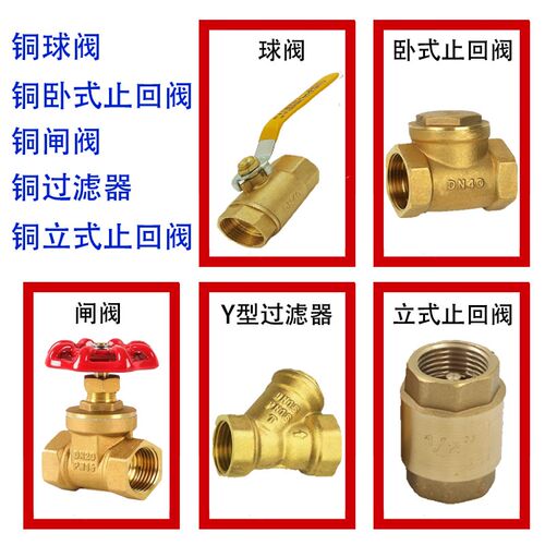 4分6分1寸1.5寸2m寸全铜球阀止回阀过滤器闸阀立式止回阀DN15DN25