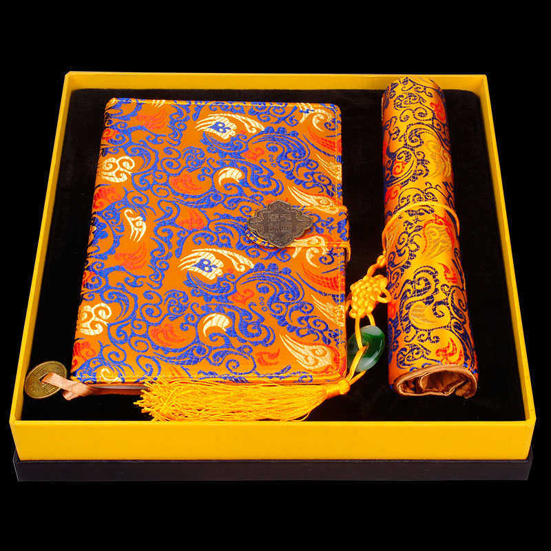 老外特色手工艺品中  云锦小礼品 出国南京国风笔记本送鼠标垫