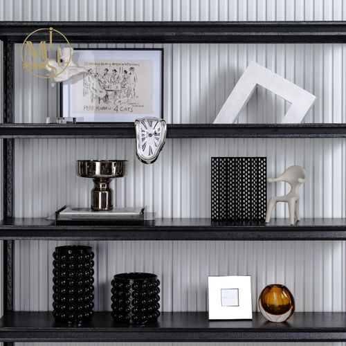 现代简约样板间展厅书房书柜桌客厅酒柜软装饰品创意几何摆件组合