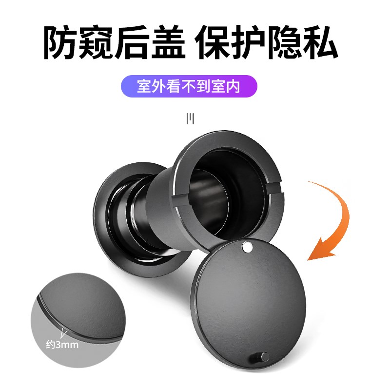 酒店猫眼门镜摄像头堵孔高防盗门眼通用家用门洞普通防撬入户门
