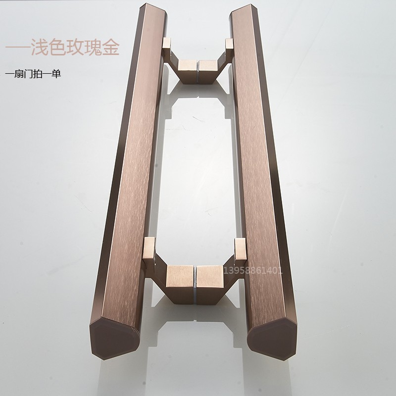 豪华推把手玻璃门 德基门 阳台落地门大门加长门把手  氧化铝拉手