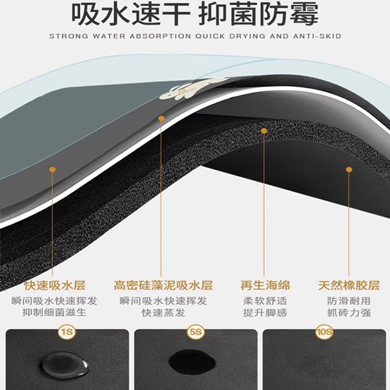 餐边柜硅藻泥玄关桌垫吸水入户门鞋柜防脏垫小新长条桌布高级感