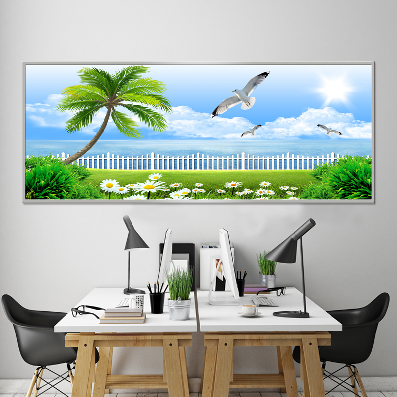 现代客厅办公室酒店宾馆床头装饰画贴纸壁画自粘3d立体沙发背景墙图片