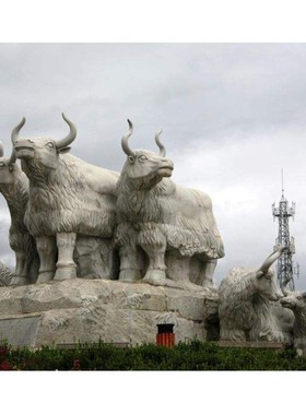 大型玻璃钢仿真动物牛雕塑西藏牦牛铜雕订制城市广场公园草原雕塑