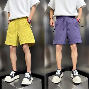 宽松直筒沙滩裤 2025夏季 男速干多口袋五分裤 凉感拉链口袋短裤 新款