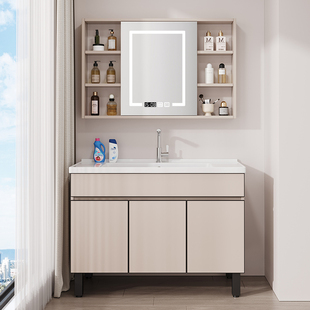 多层实木阳台洗衣槽洗衣柜台池盆洗衣池带搓板一体洗衣柜伴侣组合