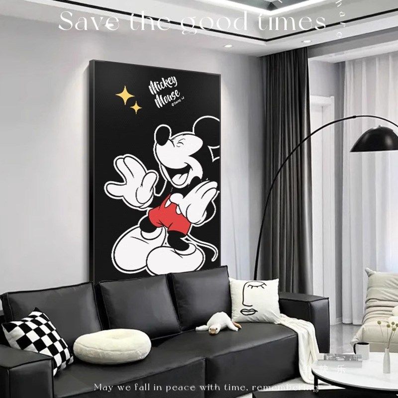 现代米奇客厅沙发背景墙装饰画大幅玄关挂画in房间壁画摆画,家居饰品,现代装饰画,淘宝优惠券,粉丝福利购,淘宝优惠卷