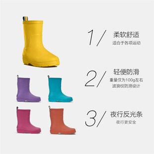 自营儿童雨鞋 中筒 男女童雨靴宝宝轻便防滑水鞋