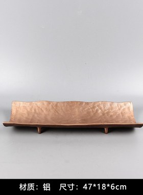 现代样板房客厅桌面几何长形托盘摆件欧式家居玄关饰品工艺品