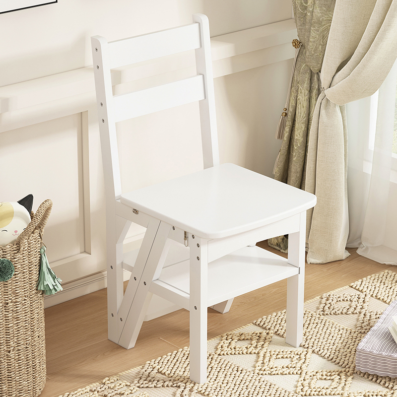 实木梯椅家用梯子椅子折叠两用梯凳室内登高四步踏板楼梯多功能