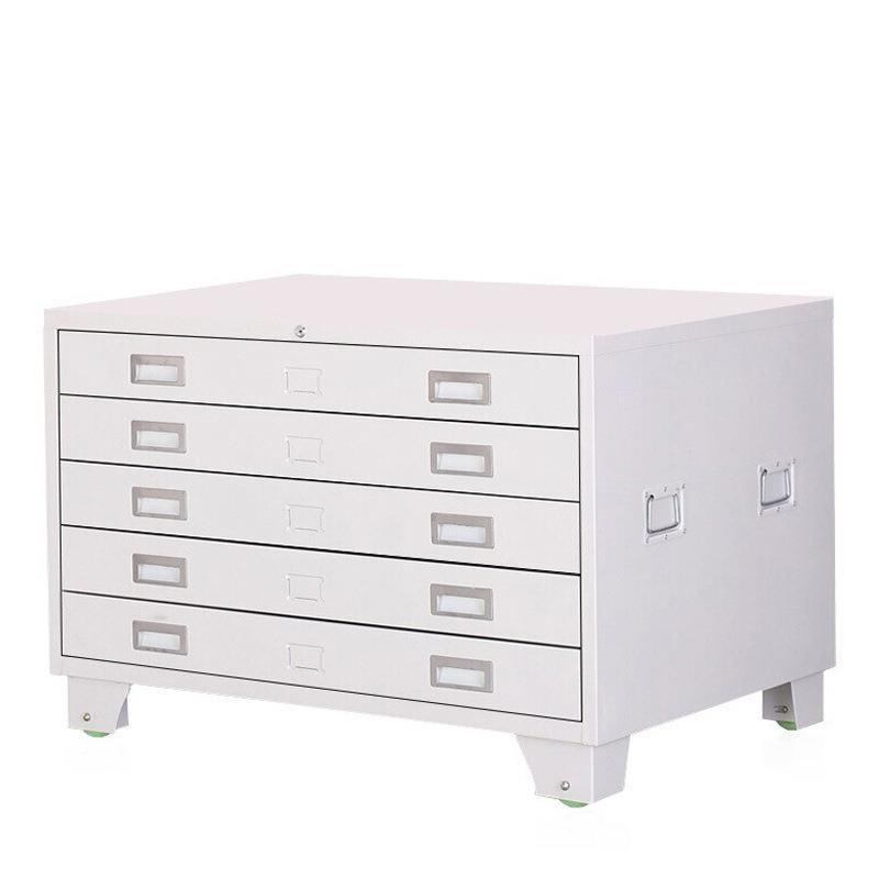 智能办公室底图柜加厚图纸柜金属密集柜文件柜资料抽屉柜带轮钢制