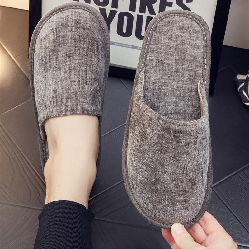 2024新款棉拖秋冬家用布艺面牛筋底防滑男女情侣家居室内0923b