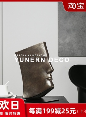 简约现代抽象创意艺术人像工艺品摆件酒店售楼处样板房间软装饰品